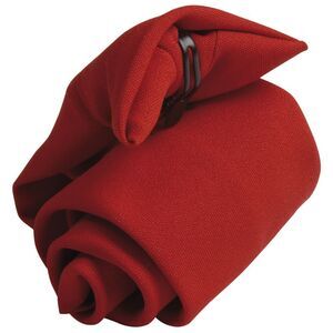 Premier Tie - Mens Plain Workwear Clip On Tie / Red